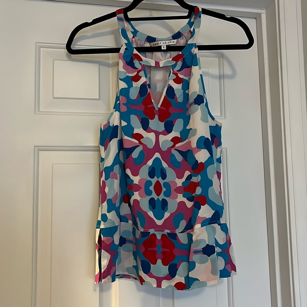 Annie Griffin patterned blouse